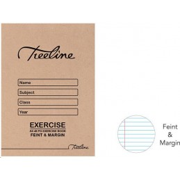 Treeline College Exercise Book A5 Feint & Margin 48 pg