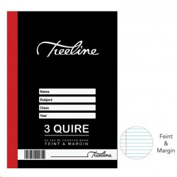 Treeline Counter Books 3 Quire Feint & Margin 288 Pg