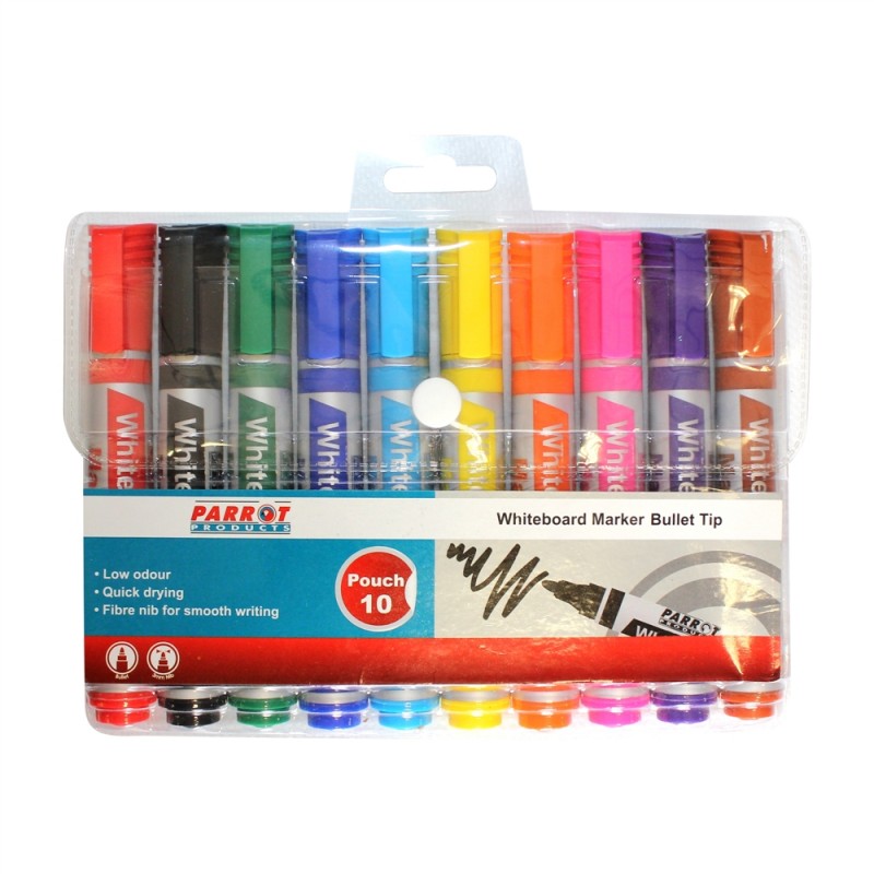 Parrot Marker Whiteboard PW1001A Wallet of 10