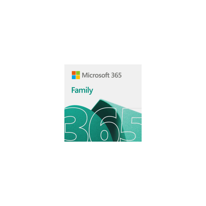 MICROSOFT OFFICE 365 FAMILY - MEDIALESS - 1 YEAR SUBSCRIPTIONS