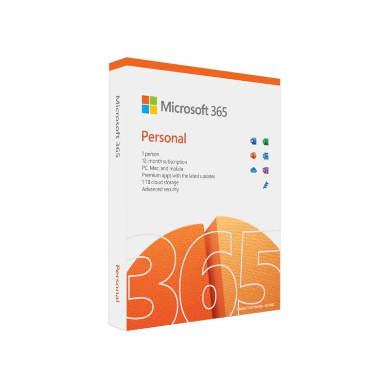 MICROSOFT OFFICE 365 PERSONAL - MEDIALESS - 1 YEAR SUBSCRIPTIONS