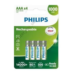 BATTERY - AAA RECHRGE 4PK PHIL