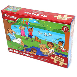 BUTTERFLY WOOD 24 PIECE PUZZLE