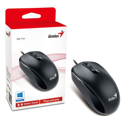 GENIUS USB WIRED DX110 BLACK MOUSE