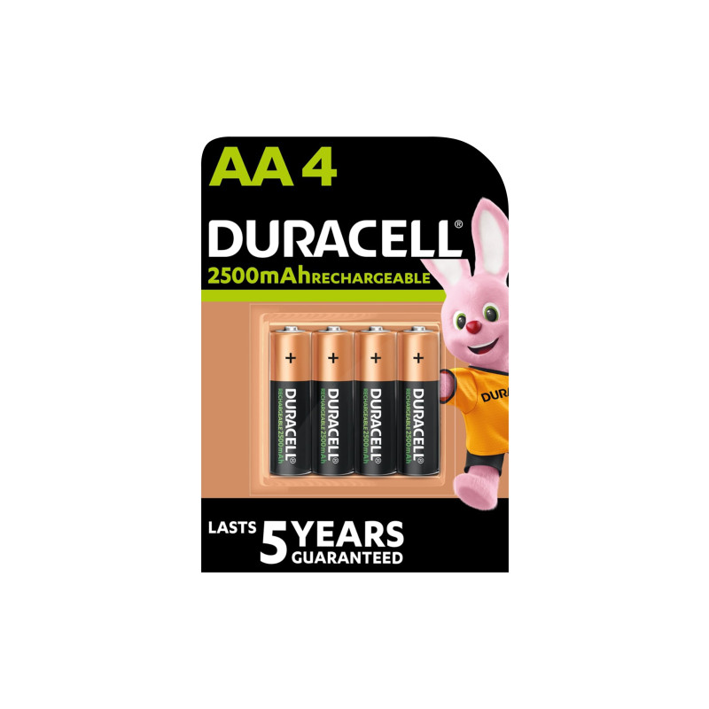 Battery Duracell Rechargeable (2500mAh) AA HR6 DX1500 Ni-Mh
