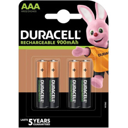 Battery Duracell Stay Charge Rechargeable 900mAh AAA HR03 DX2400 Ni-Mh Battery