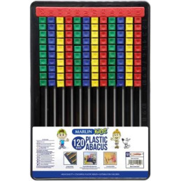 Plastic Abacus 120 Beads Flat Board
