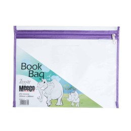 MEECO BOOK BAG ZIP VIOLET
