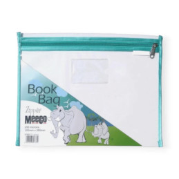 MEECO BOOK BAG ZIP TURQUISE