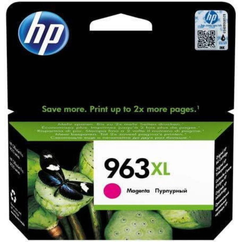 HP 963XL High Yield Magenta  Ink Cartridge For Pro 9000 Series (Page Yield 700)