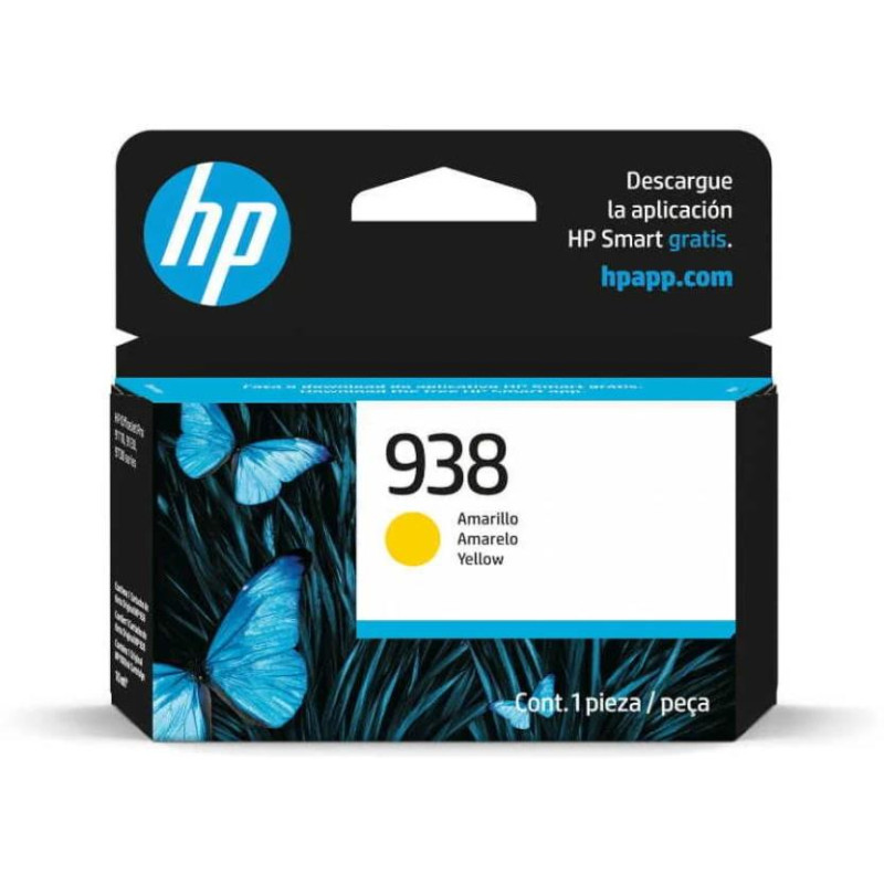 HP 938 YELLOW ORIGINAL INK CARTRIDGE FOR HP OFFICEJET PRO 9110/9130,/AND 9730