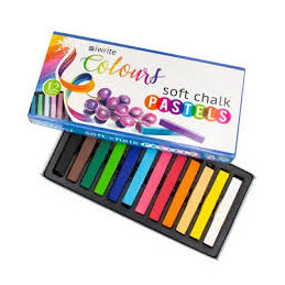 IWRITE COLOURS SOFT CHALK PASTELS 12'S