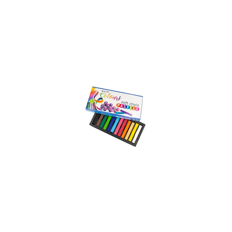 IWRITE COLOURS SOFT CHALK PASTELS 12'S