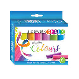 IWRITE COLOURS NEON SIDEWALK CHALK  6'S