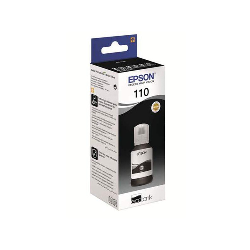 Epson 110 Ink Bottles Black XL120ml EcoTank M3170 / M3140 / M2170 / M1180 / M1170 / M1140 / M1120 / M1100 / M3180 6000 pages