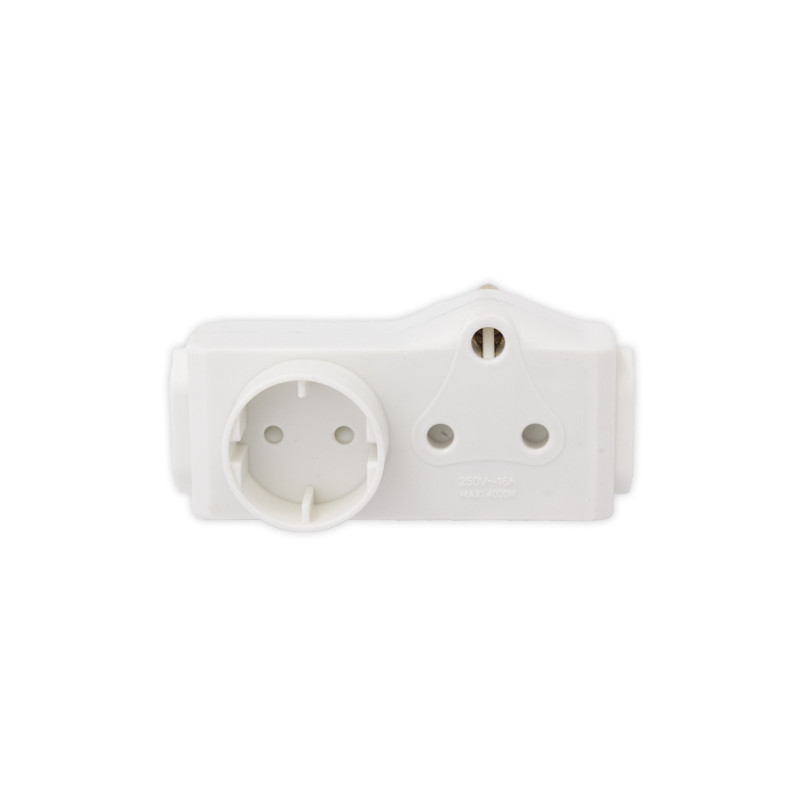 PLUG - [1X 16A SA & 2 X EURO & 1 X SCHUCKO SOCKET ADAPTOR]