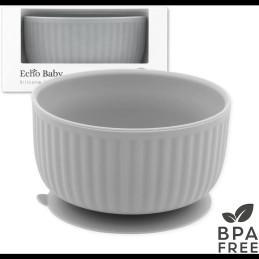 Echo Baby Silicone Suction Bowl - Stone