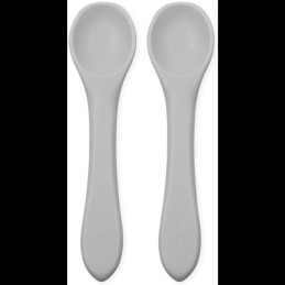Echo Baby Silicone Feeding Spoons 2-Pack - Stone
