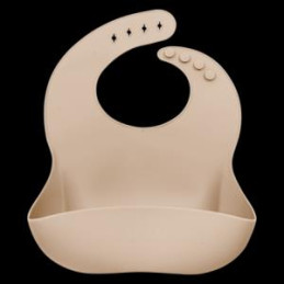 Echo Baby Silicone Bucket Bib - Ivory