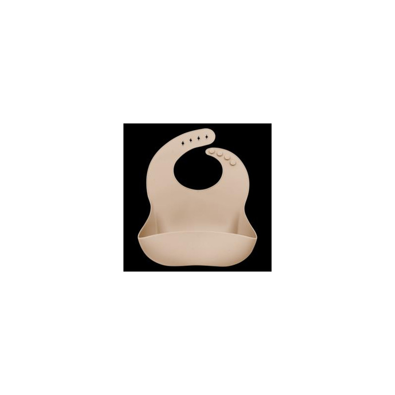 Echo Baby Silicone Bucket Bib - Ivory