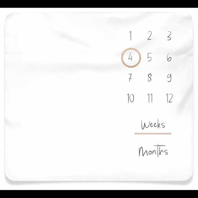 Echo Baby Milestone Blanket - White