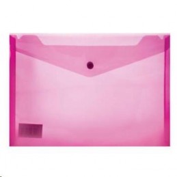 A4 Filing Carry Folder with Stud (Open Short Side) 180 Micron Hot Pink